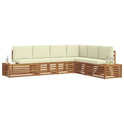 Ensemble de canapés d'extérieur avec coussin Naturel et Crème 645685645685