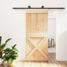 Porte coulissante Naturel et noir 90 x 210 cm 645687645687