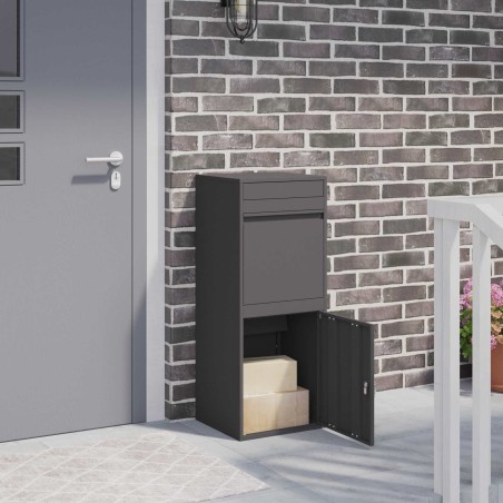 Boîte de dépôt de colis avec porte Noir 41 x 38 x 103 cm Acier 645689645689