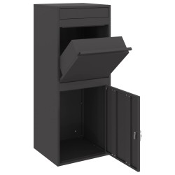 Boîte de dépôt de colis avec porte Noir 41 x 38 x 103 cm Acier 645689645689