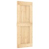 Porte coulissante Naturel et noir 80 x 210 cm 645695645695