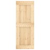 Porte coulissante Naturel et noir 80 x 210 cm 645696645696
