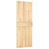 Porte coulissante Naturel et noir 80 x 210 cm 645696645696
