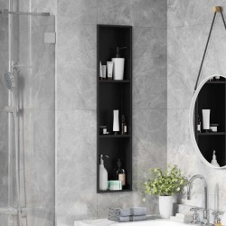 Niche de Douche Noir 90 x 20 x 9,5 cm Acier inoxydable 645697645697