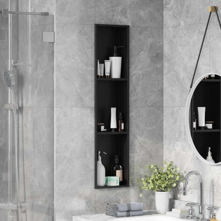 Niche de Douche Noir 90 x 20 x 9,5 cm Acier inoxydable 645697645697