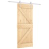Porte coulissante Naturel et Blanc 85 x 210 cm 645703645703
