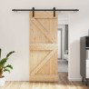 Porte coulissante Naturel et noir 85 x 210 cm 645709645709