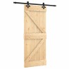 Porte coulissante Naturel et noir 85 x 210 cm 645710645710
