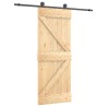 Porte coulissante Naturel et noir 85 x 210 cm 645711645711