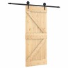 Porte coulissante Naturel et noir 85 x 210 cm 645713645713