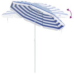 Parasol de jardin polyester 170T Bleu et Blanc 645722645722