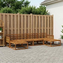 Ensemble de canapés d'extérieur 6 pcs Naturel 645724645724