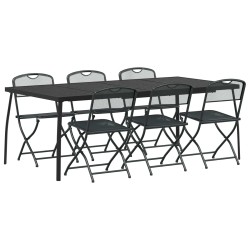 Ensemble de meubles d'extérieur 7 pcs Anthracite Fer et Acier 645726645726