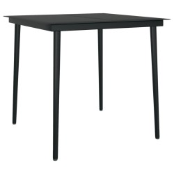 Ensemble à manger de jardin coussins 5pcs Noir Résine tressée 645730645730