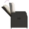 Ensemble à manger de jardin coussins 5pcs Noir Résine tressée 645730645730