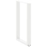 Pieds de table de bar en U 2 pièces Blanc 60 x (90-91) cm Acier 645731645731