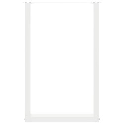 Pieds de table de bar en U 2 pièces Blanc 60 x (90-91) cm Acier 645731645731
