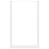 Pieds de table de bar en U 2 pièces Blanc 60 x (90-91) cm Acier 645731645731