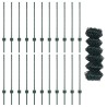 Clôture grillagée avec poteau 25 x 0,8 m Acier galvanisé Vert 645732645732