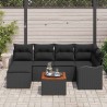 Ensemble de canapé de jardin avec stockage 7 pcs Noir polyrotin 645733645733