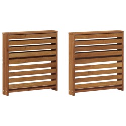 Accoudoirs 2 pcs Marron 58.5 x 10 x 61 cm Bois d'ingénierie 645740645740