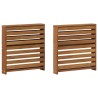 Accoudoirs 2 pcs Marron 58.5 x 10 x 61 cm Bois d'ingénierie 645740645740