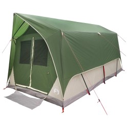Tente tunnel avec toit Vert 8 personnes Polyester et Acier 645743645743