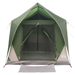 Tente tunnel avec toit Vert 8 personnes Polyester et Acier 645743645743