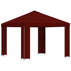 Pavillon 3 x 3 m Bordeaux Polyester et Acier 190 gsm 645751645751