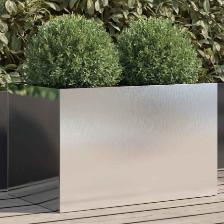 Jardinière argenté 62x40x39 cm acier inoxydable 645753645753