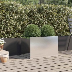 Jardinière argenté 62x40x39 cm acier inoxydable 645753645753