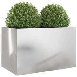 Jardinière argenté 62x40x39 cm acier inoxydable 645753645753