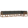 Ensemble de canapés d'extérieur 6 pcs Naturel et Anthracite 645754645754