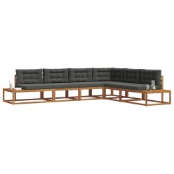 Ensemble de canapés d'extérieur Naturel et Anthracite 645756645756