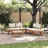 Ensemble de canapé de jardin 3 pcs Marron et Crème 645758645758