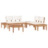 Ensemble de canapé de jardin 3 pcs Marron et Crème 645758645758