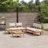 Ensemble de canapé de jardin 3 pcs Marron et Crème 645758645758