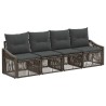 Ensemble de canapé de jardin 4 pcs Gris polyrotin 645759645759