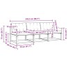 Ensemble de canapés d'extérieur 3 pcs Blanc et crème 645765645765