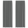 Rideaux en voile à œillets 2 pcs gris foncé 645767645767