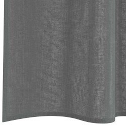 Rideaux en voile à œillets 2 pcs gris foncé 645767645767