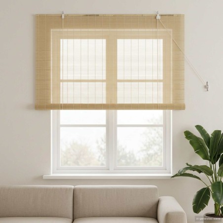Store enrouleur Naturel 130 x 160 cm Bambou 645768645768