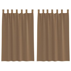 Voilages à œillets 2 pcs marron clair 140 x 175 cm 645769645769