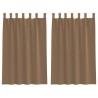 Voilages à œillets 2 pcs marron clair 140 x 175 cm 645769645769