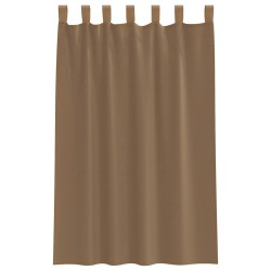 Voilages à œillets 2 pcs marron clair 140 x 175 cm 645769645769