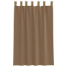 Voilages à œillets 2 pcs marron clair 140 x 175 cm 645769645769