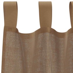Voilages à œillets 2 pcs marron clair 140 x 175 cm 645769645769