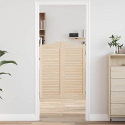 Portes battantes 2 pcs Naturel Bois de pin massif 645775645775