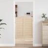 Portes battantes 2 pcs Naturel Bois de pin massif 645775645775