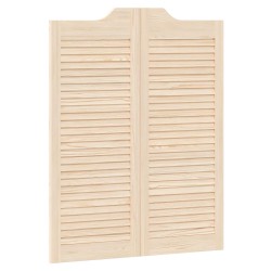 Portes battantes 2 pcs Naturel Bois de pin massif 645775645775